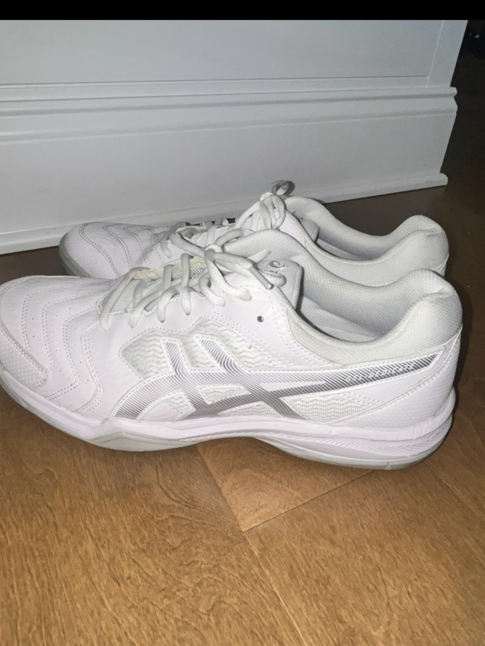 Asics: Men’s Gel Dedicate 6 / # 1041A074 White Tennis Shoes / Sneakers Size 12